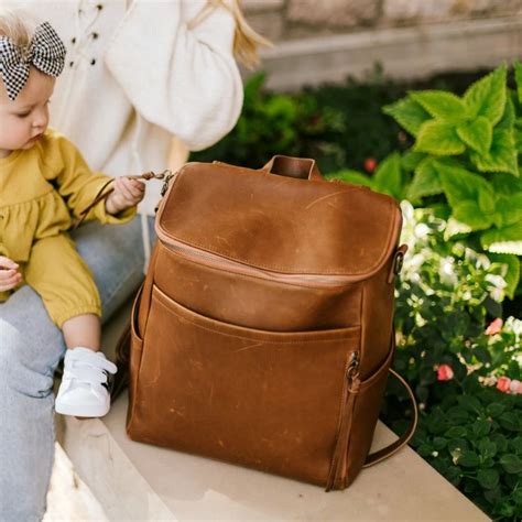 azaria diaper bag dupe|genuine leather backpack diaper bag.